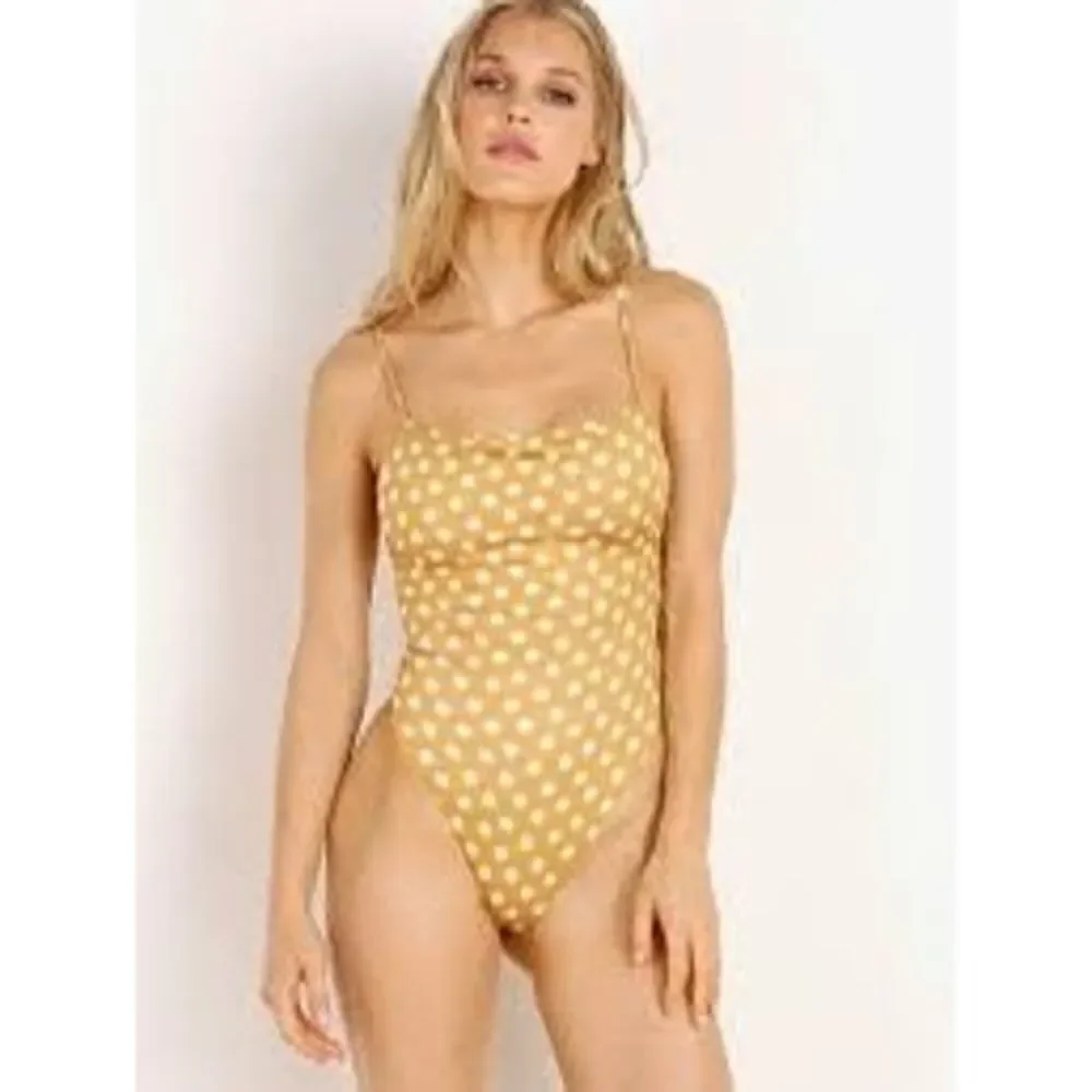 SKIN by SAME Swim One Piece White black Polka Dot xs